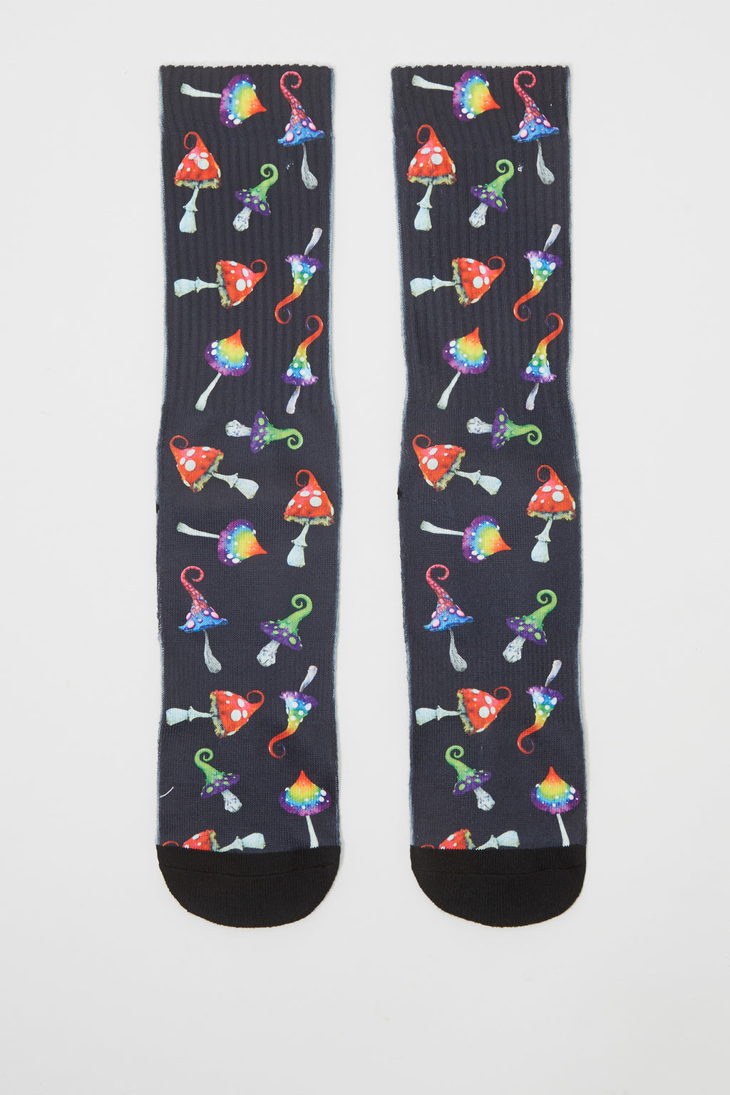 Zoo York Mens Psychedelic Mushroom  Sublimated Crew Socks