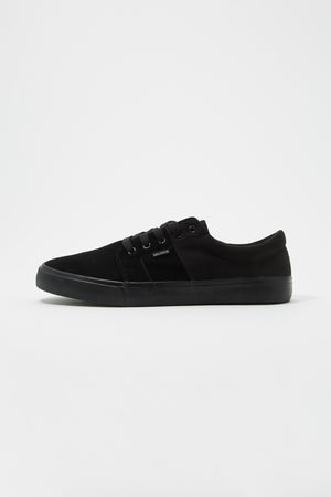 Zoo York Mens All Black Stack Lace-Up Canvas Shoes