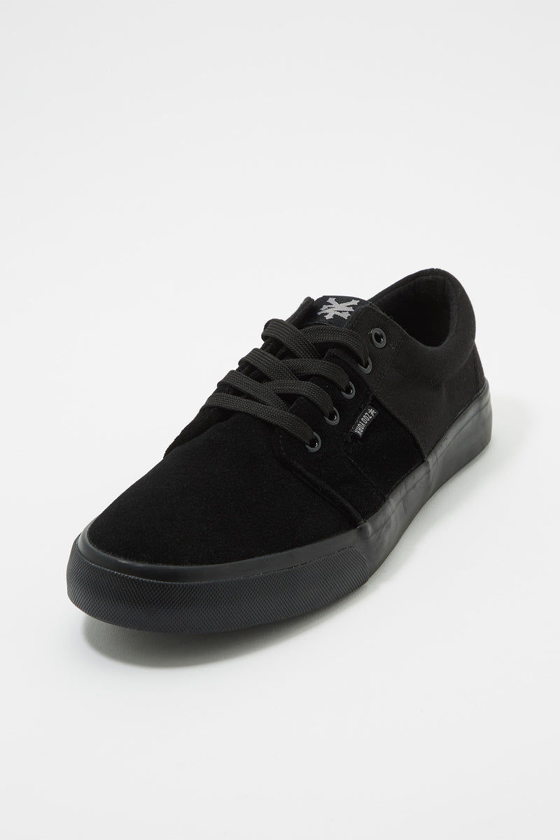 Zoo York Mens All Black Stack Lace-Up Canvas Shoes