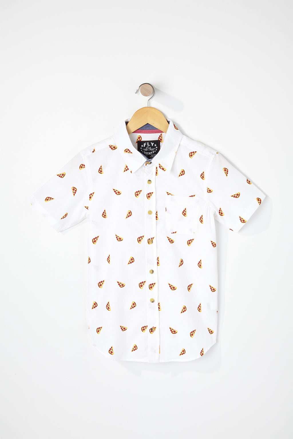 West49 Boys Pizza Button Up Shirt