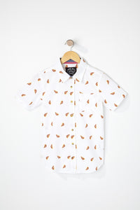 West49 Boys Pizza Button Up Shirt