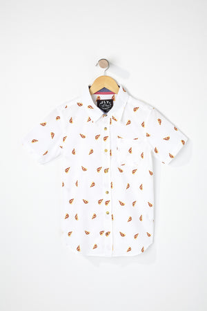 West49 Boys Pizza Button Up Shirt