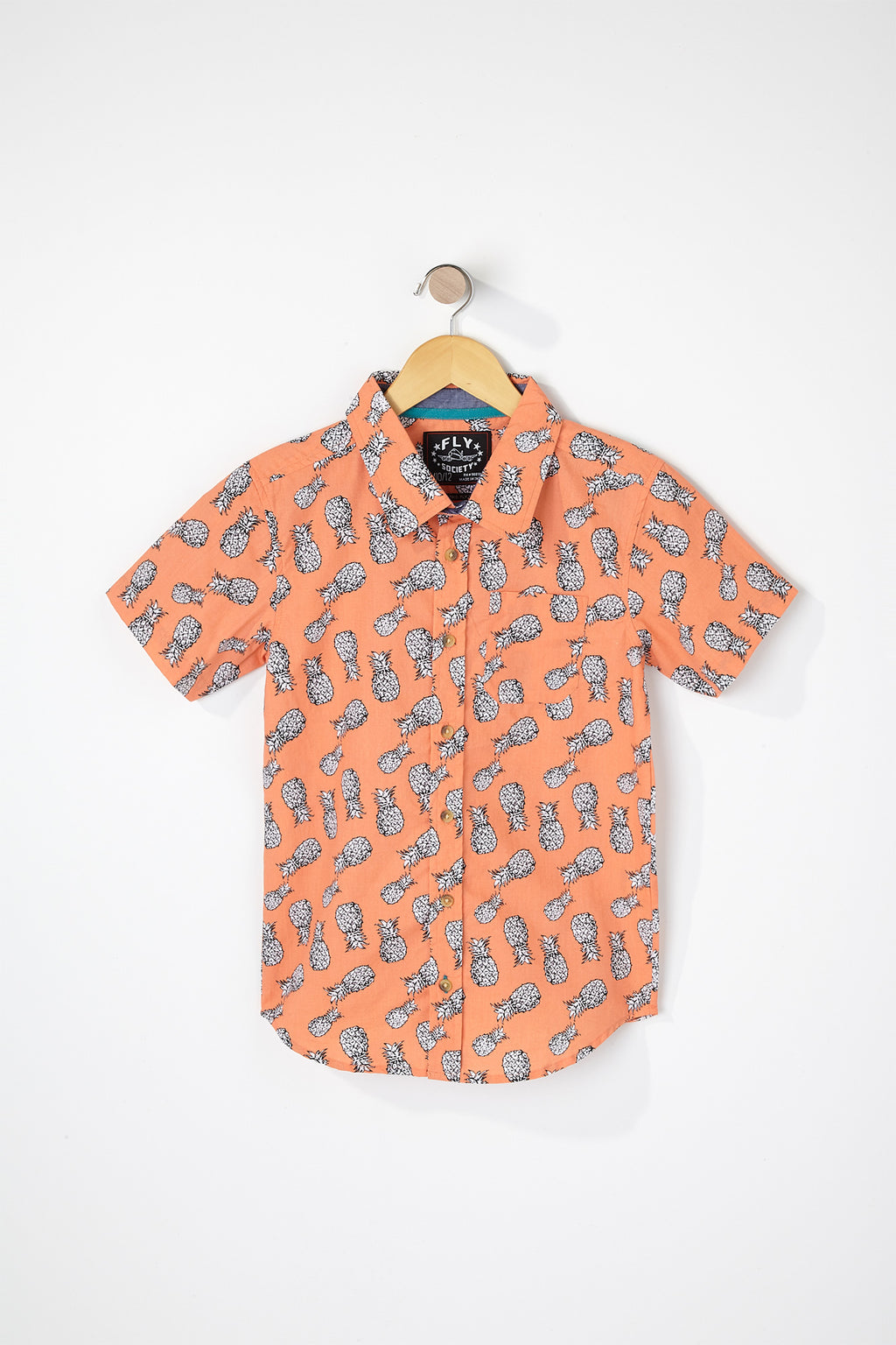 West49 Boys Pineapple Button Up Shirt