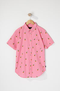 West49 Boys Tropical Ditsy Print Button Up Shirt