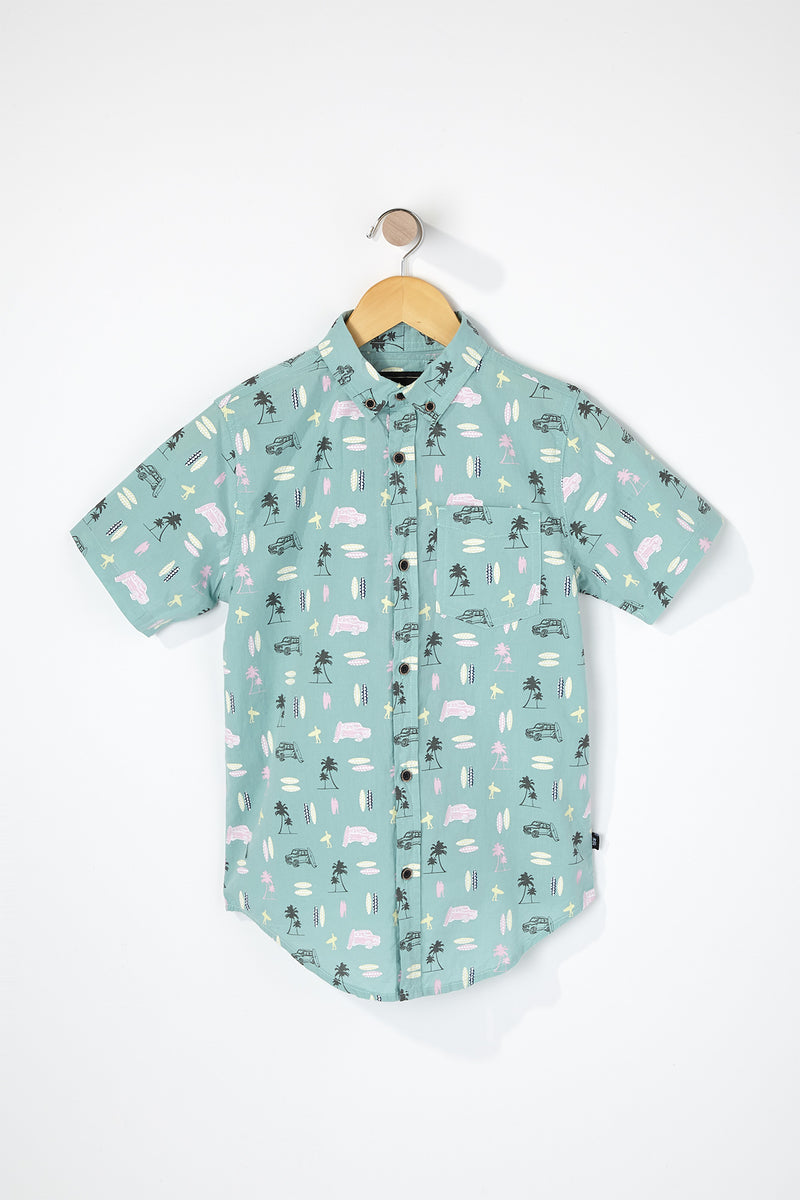 West49 Boys Surf Button Up Shirt