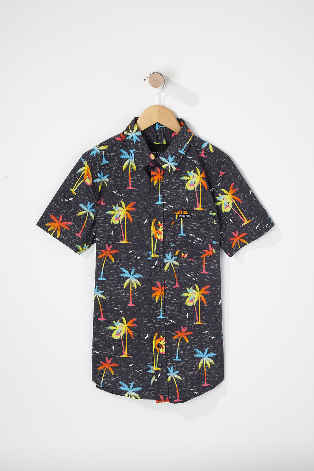 Zoo York Boys Palm Tree Button Up Shirt