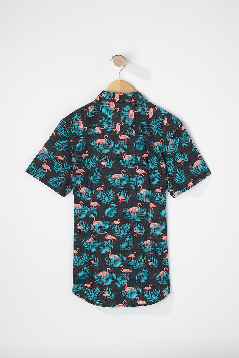 West49 Boys Flamingo Button-Up Shirt