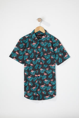 West49 Boys Flamingo Button-Up Shirt