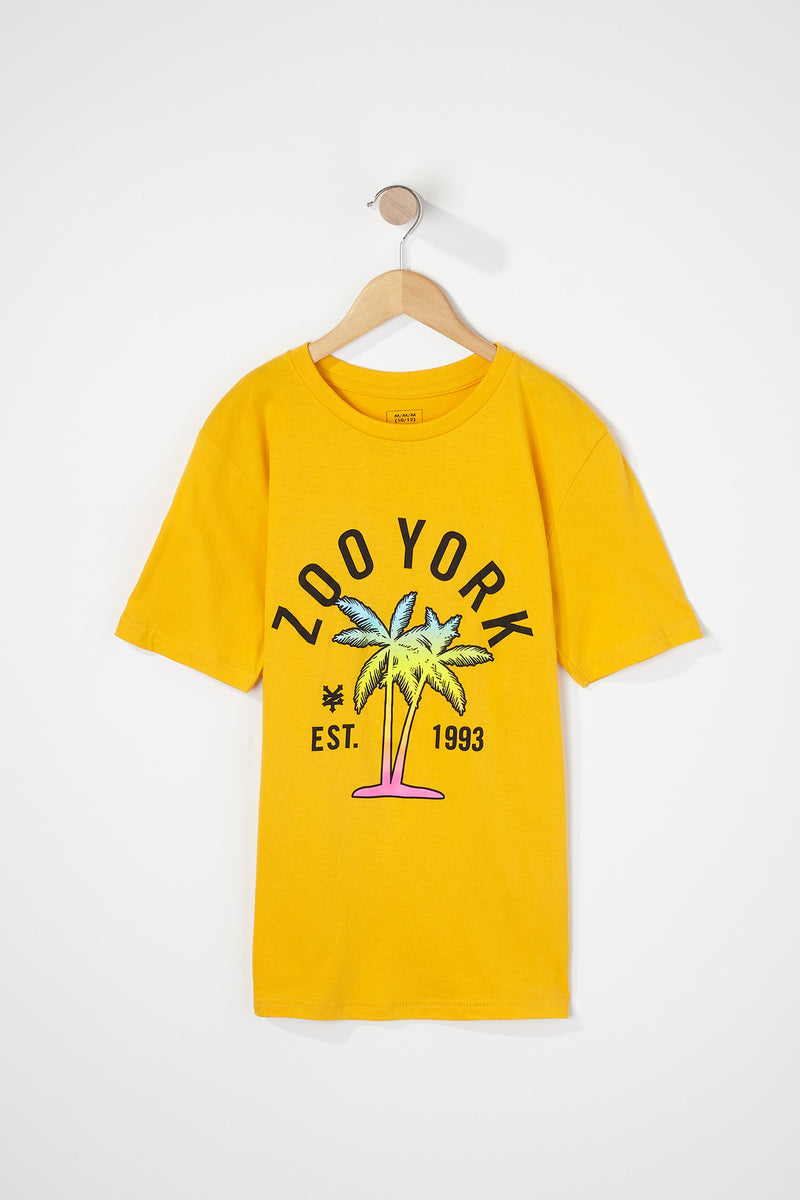 Zoo York Boys Yellow Palm Tree T-Shirt