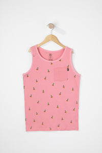 West49 Boys Cotton Ditsy Print Pocket Tank Top