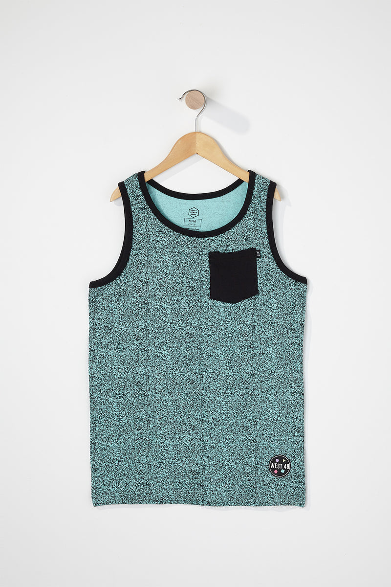 West49 Boys Cotton Speckle Pocket Tank