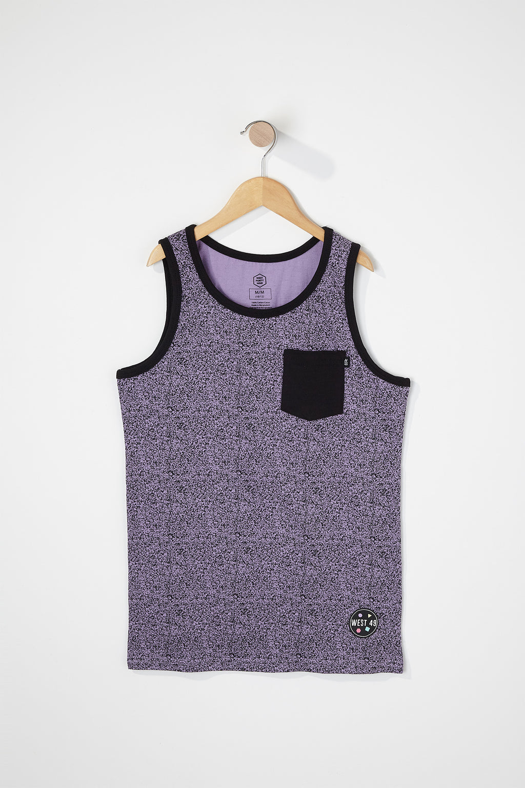 West49 Boys Cotton Speckle Pocket Tank