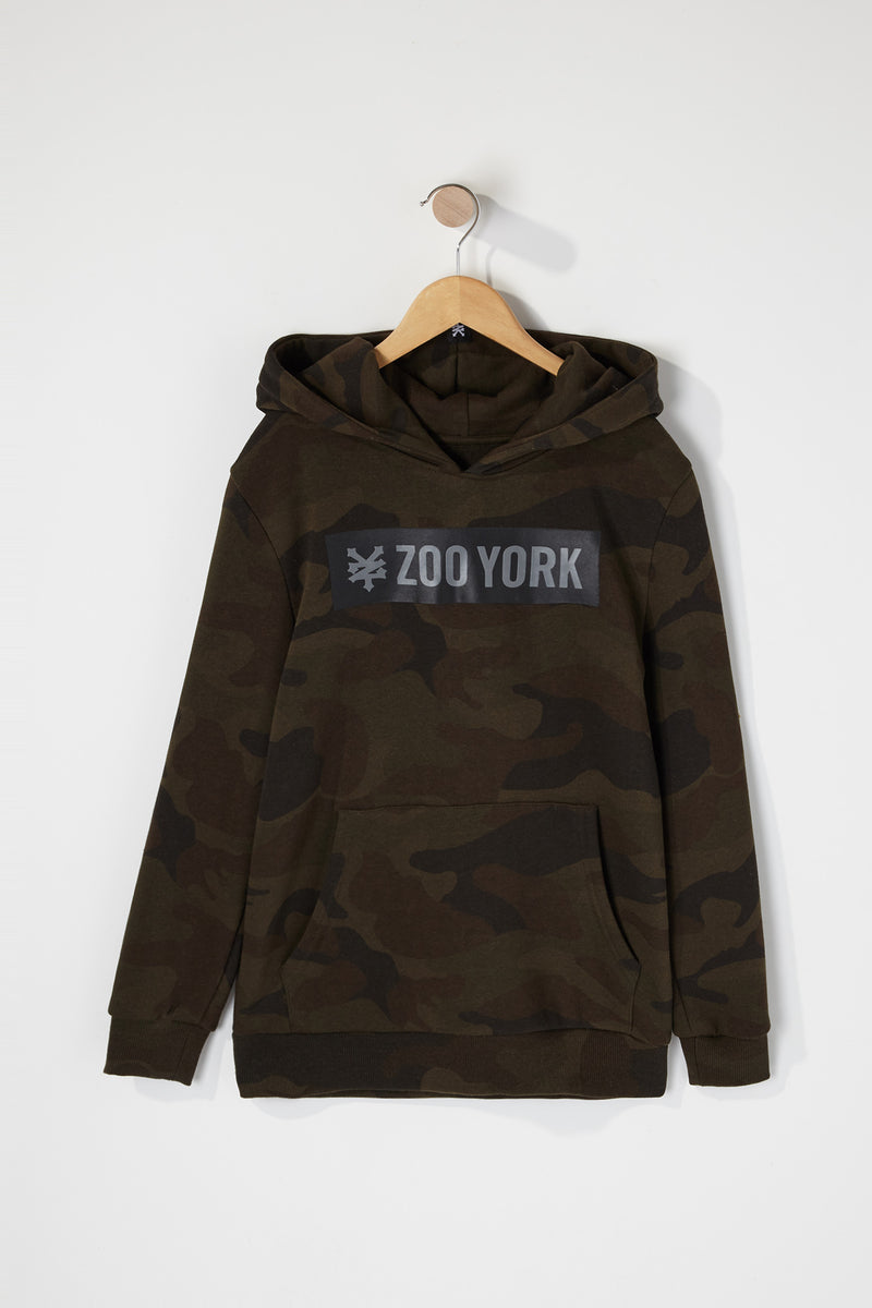 Zoo York Boys Camo Box Logo Hoodie