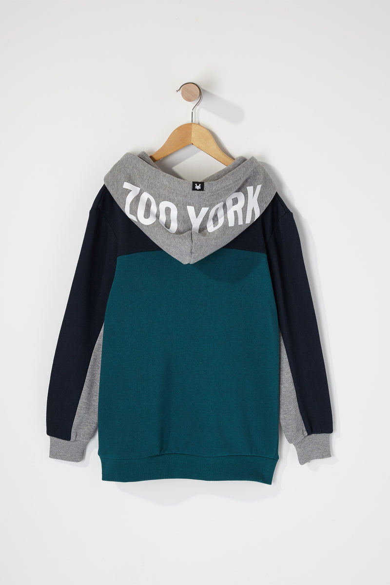 Zoo York Boys Colour Block Popover Hoodie