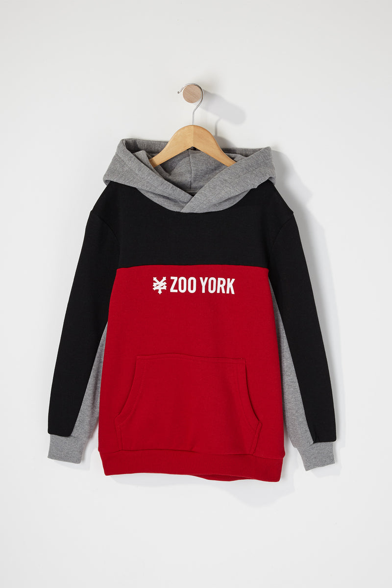 Zoo York Boys Colour Block Popover Hoodie