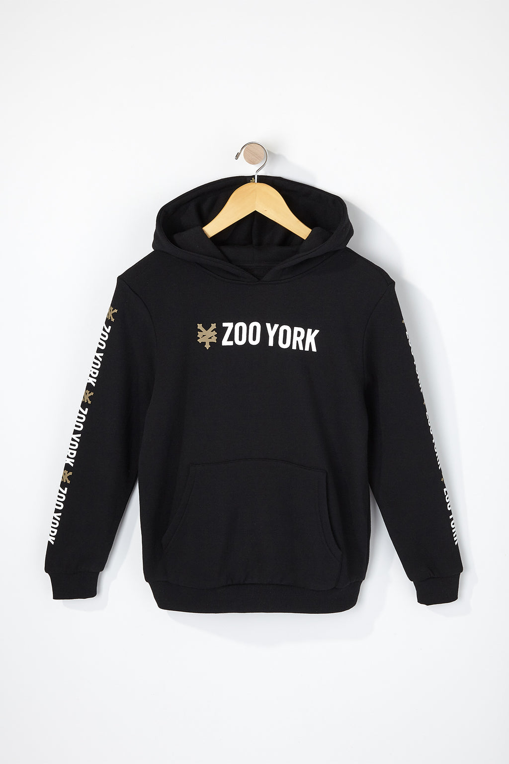 Zoo York Boys Solid Box Logo Popover Hoodie