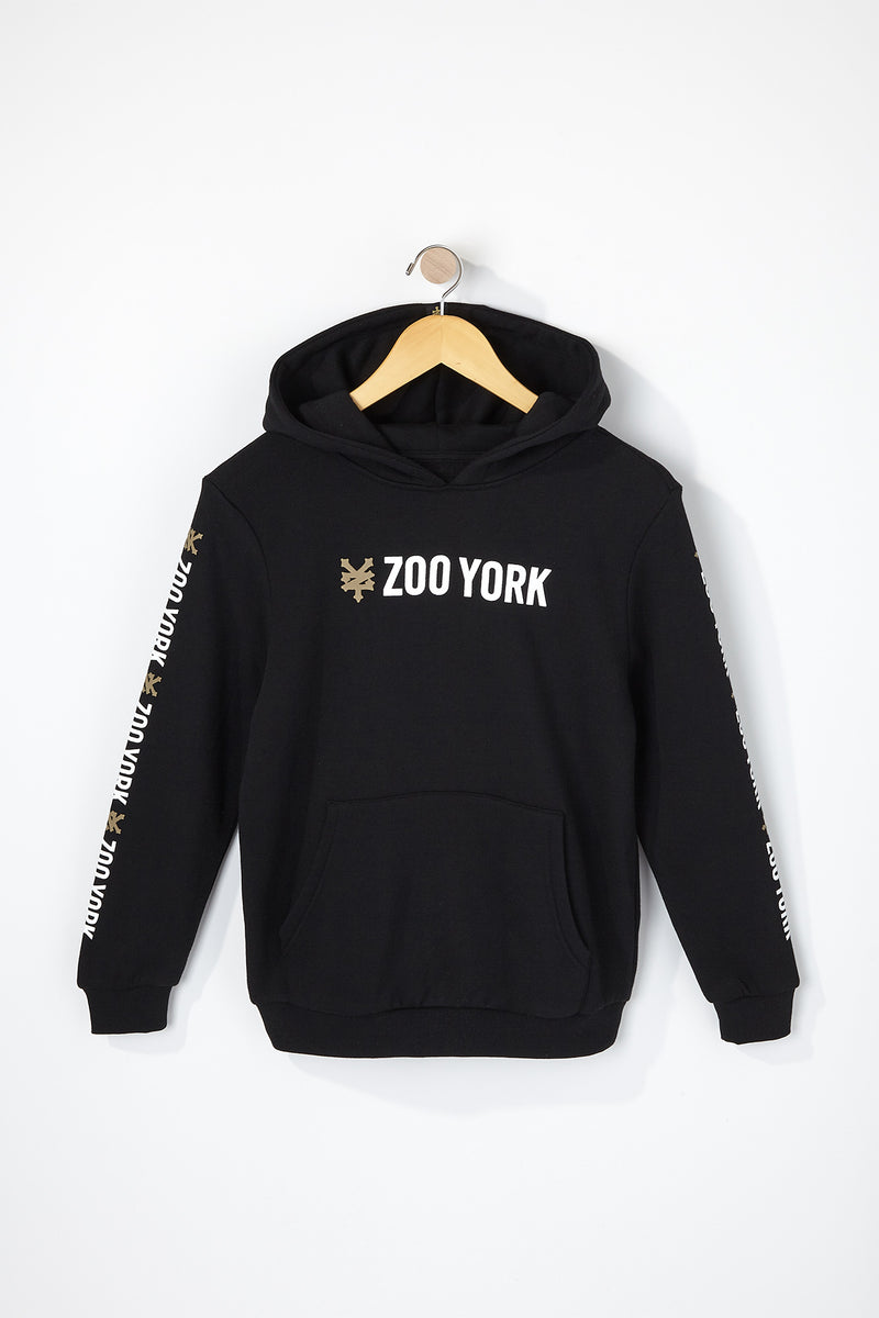 Zoo York Boys Solid Box Logo Popover Hoodie