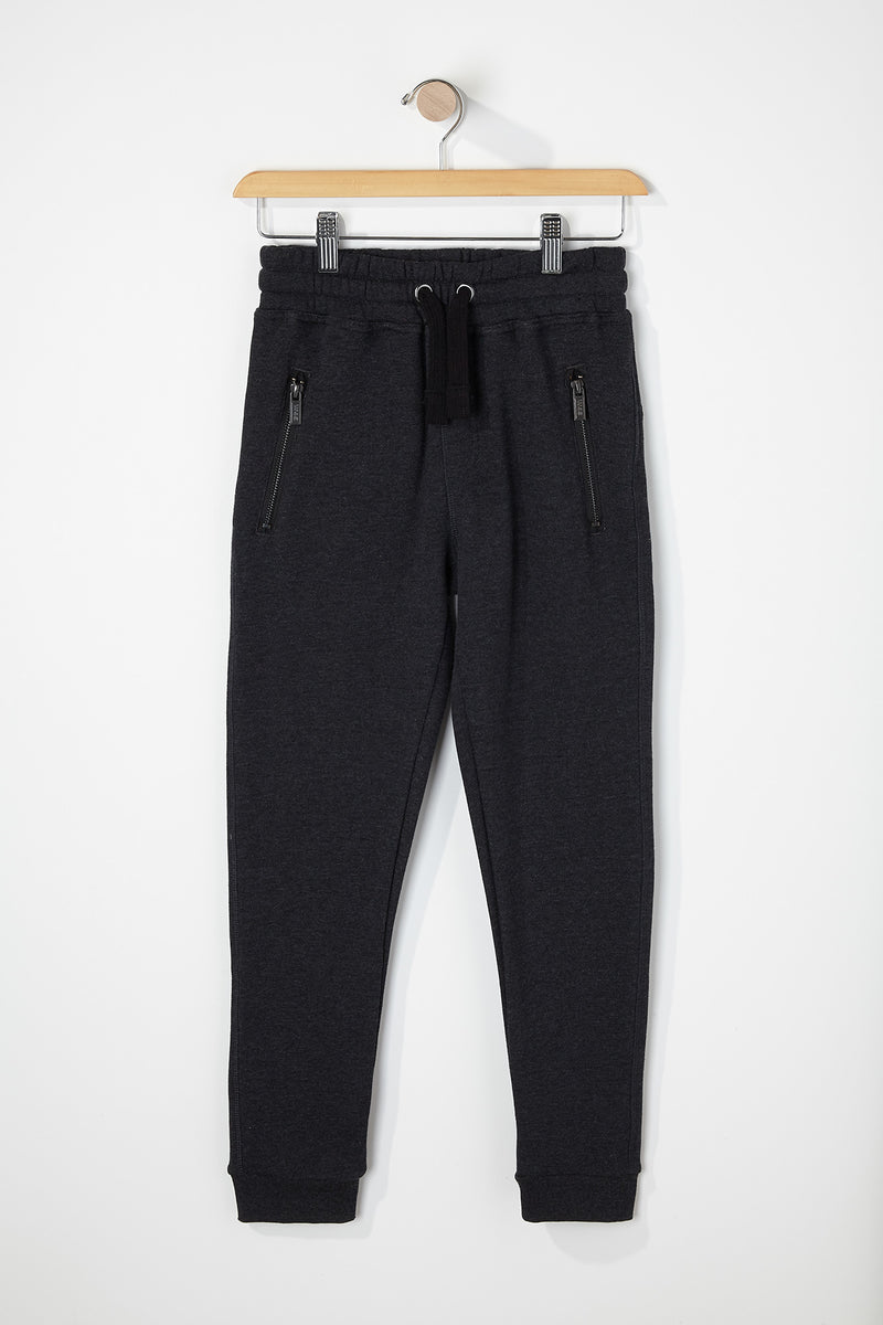 West49 Boys Solid Zip-Up Joggers