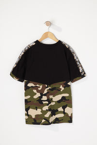 Young & Reckless Boys Camo Sleeve Tape T-Shirt