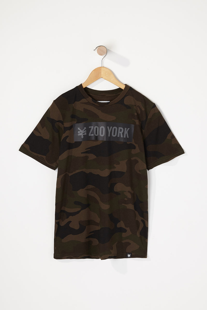 Zoo York Boys Camo Box Logo T-Shirt