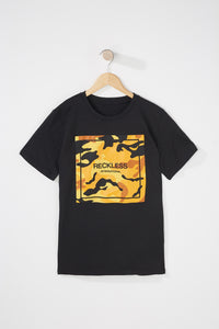 Young & Reckless Boys Orange Camo Tee