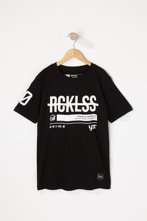 Young & Reckless Boys Strike-Through Logo T-Shirt