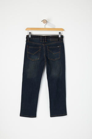 West49 Boys Dark Wash Stretch Slim Jeans