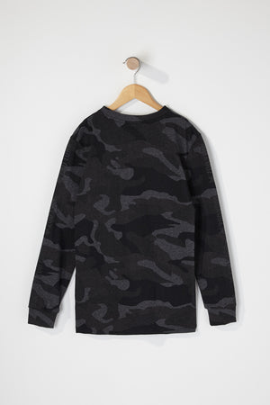 Zoo York Boys Camo Box Logo Long Sleeve T-Shirt