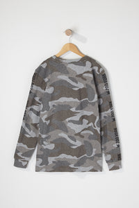 Zoo York Boys Camo Box Logo Long Sleeve T-Shirt