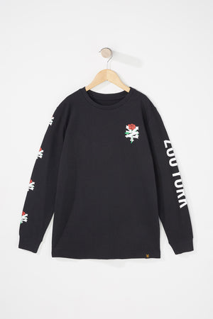 Zoo York Boys Rose Logo Long Sleeve T-Shirt