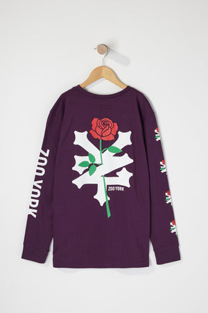 Zoo York Boys Rose Logo Long Sleeve T-Shirt