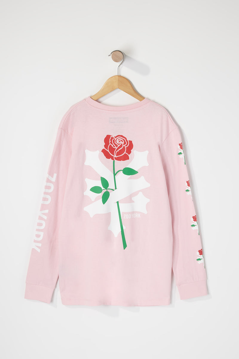 Zoo York Boys Rose Logo Long Sleeve T-Shirt