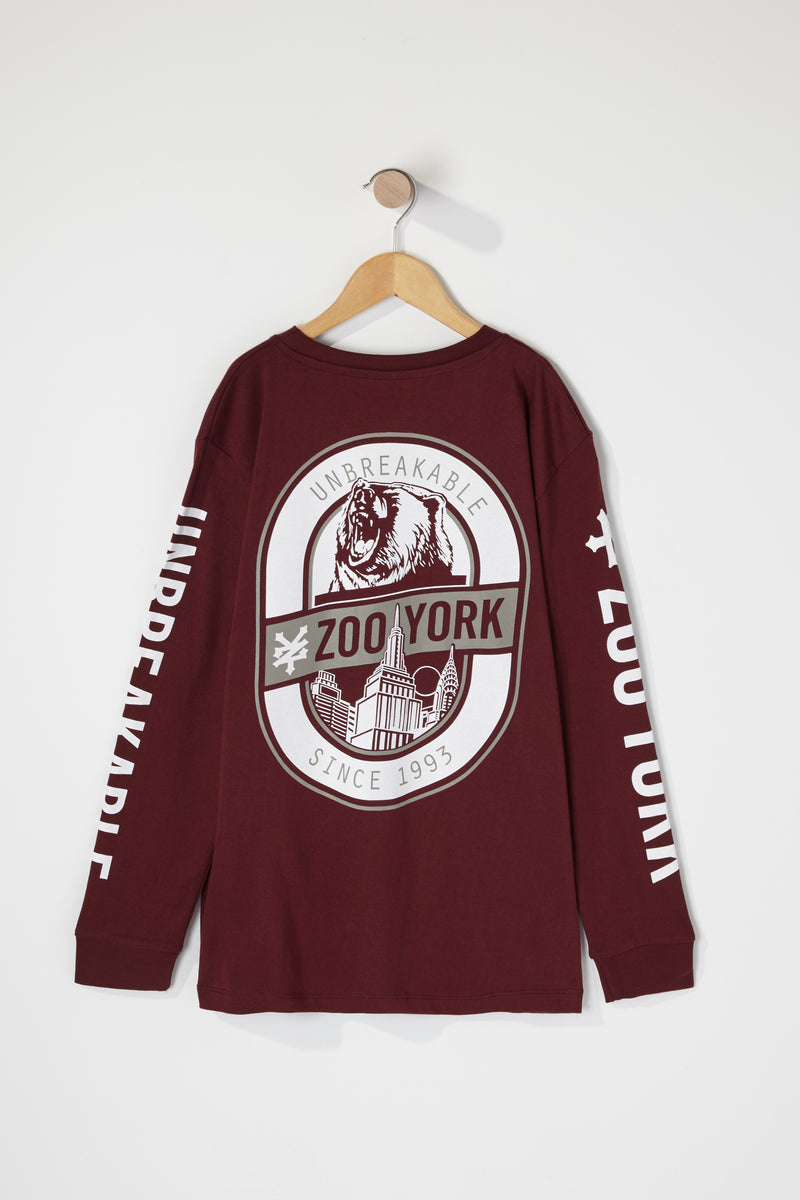 Zoo York Boys Unbreakable Logo Long Sleeve T-Shirt