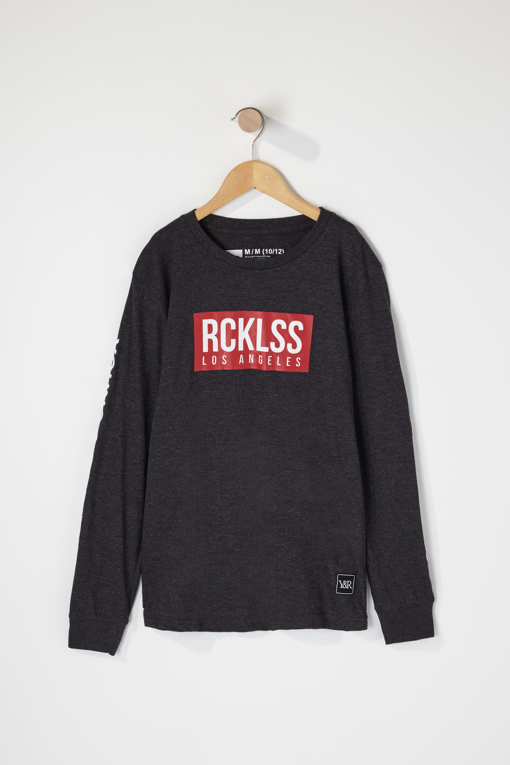 Young & Reckless Boys Red Box Logo Long Sleeve Shirt