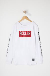 Young & Reckless Boys Red Box Logo Long Sleeve Shirt