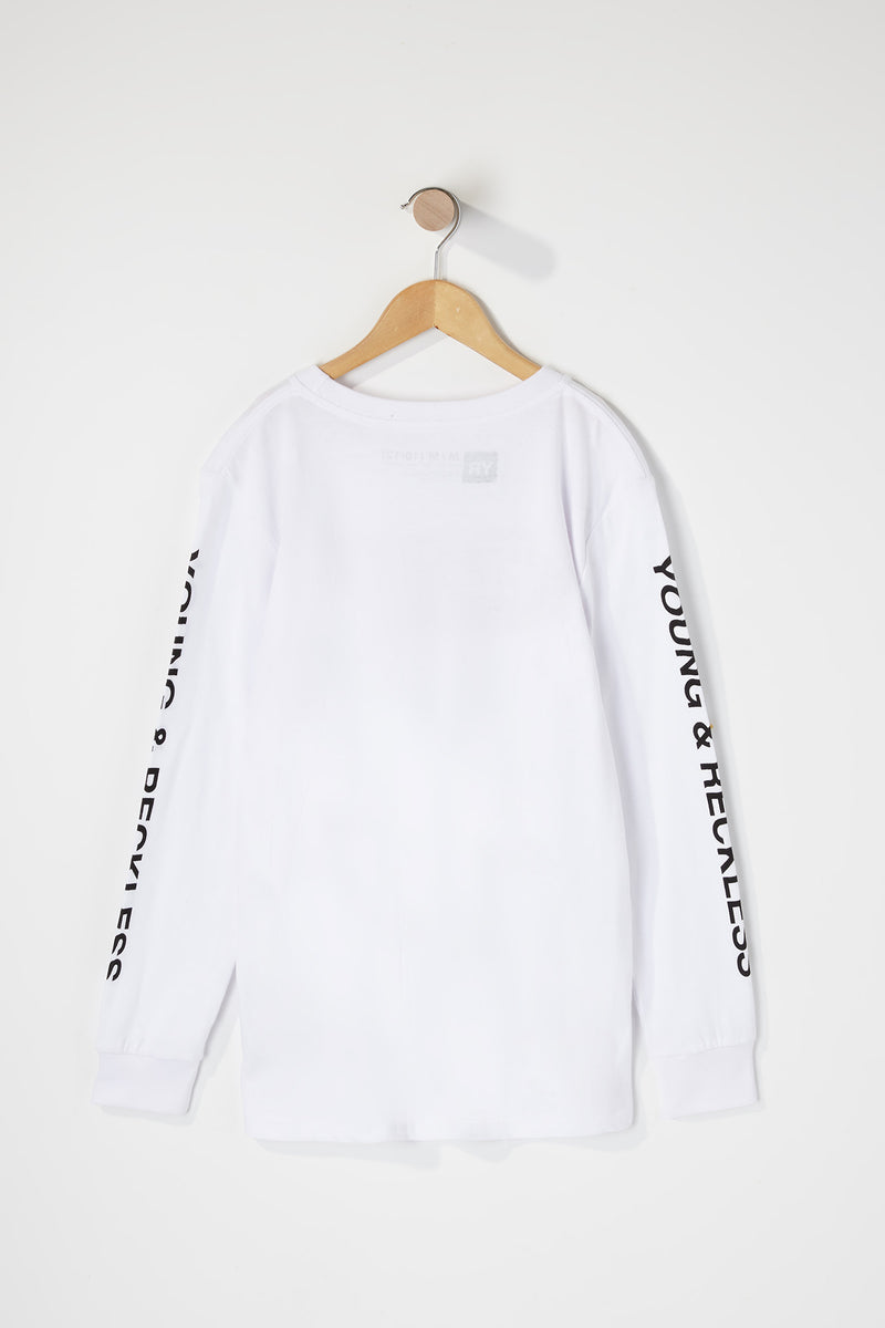 Young & Reckless Boys Red Box Logo Long Sleeve Shirt