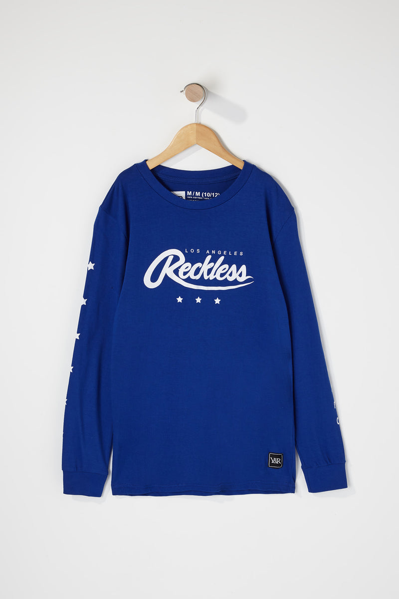 Young & Reckless Mens Logo Graphic Long Sleeve T-Shirt