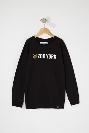 Zoo York Boys Black Box Logo Long Sleeve T-Shirt