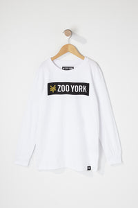 Zoo York Boys Black Box Logo Long Sleeve T-Shirt