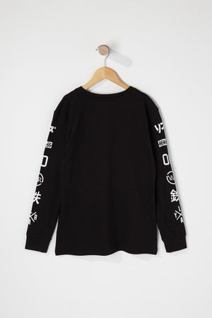 Young & Reckless Boys Strike-Through Logo Long Sleeve Shirt