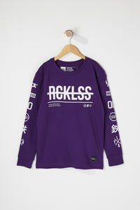 Young & Reckless Boys Strike-Through Logo Long Sleeve Shirt