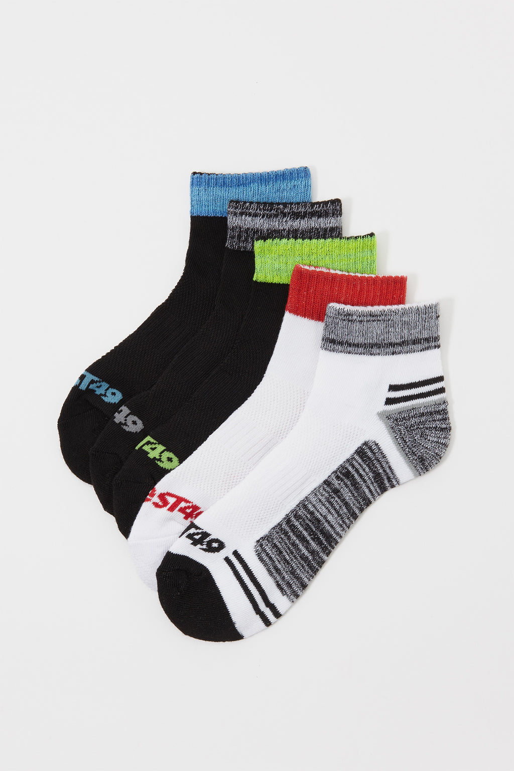 West49 Boys 5-Pack Athletic Quarter Socks