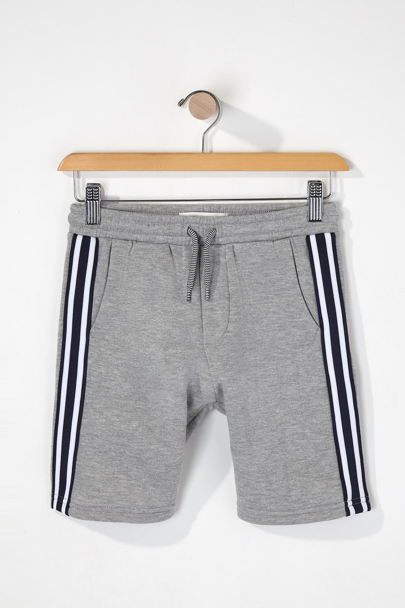 Boys Side Stripe Fleece Shorts