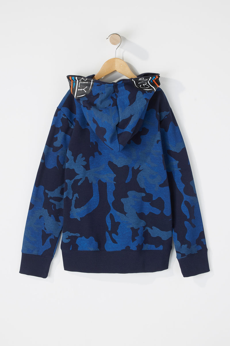 Boys Camo Shreddin' Snowboarder Peeper Hoodie