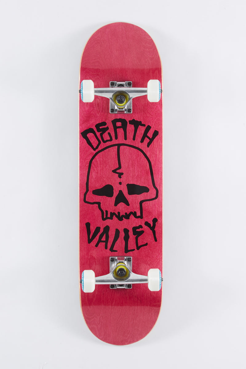 Death Valley Pink Skull Skateboard 8"