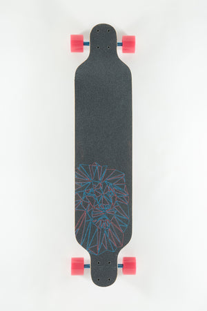 Wonderful Neon Geometric Lion Longboard 40"