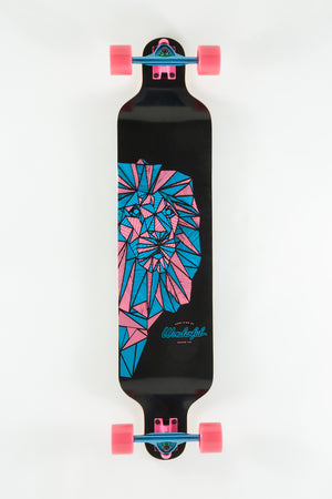 Wonderful Neon Geometric Lion Longboard 40"