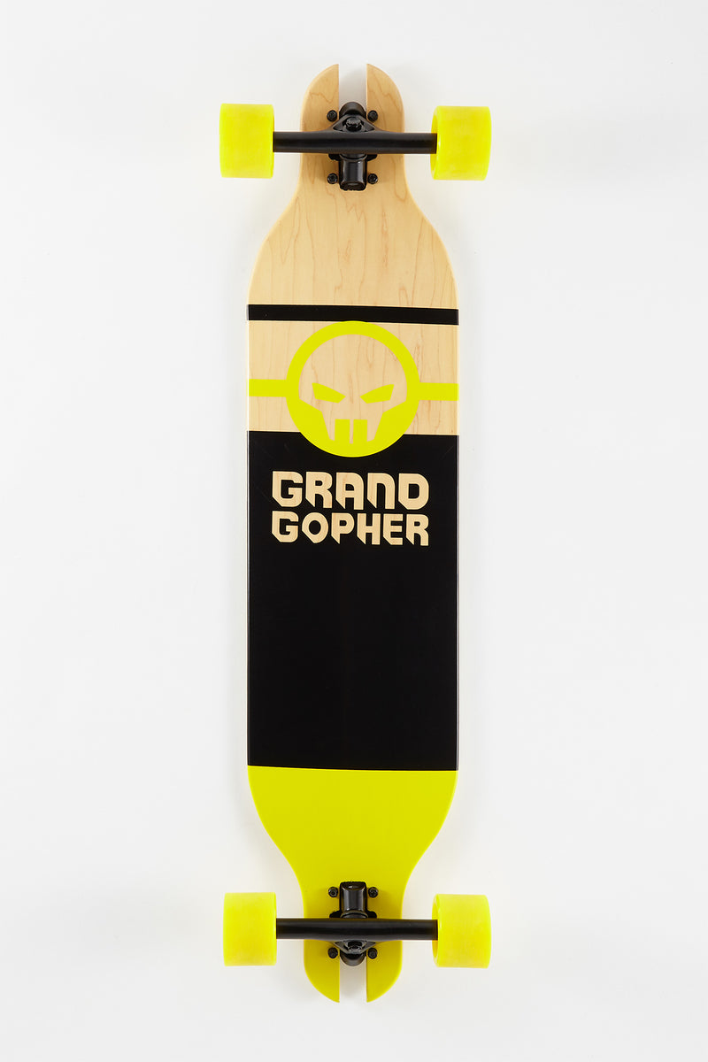 Grand Gopher Black and Yellow Longboard - 41"