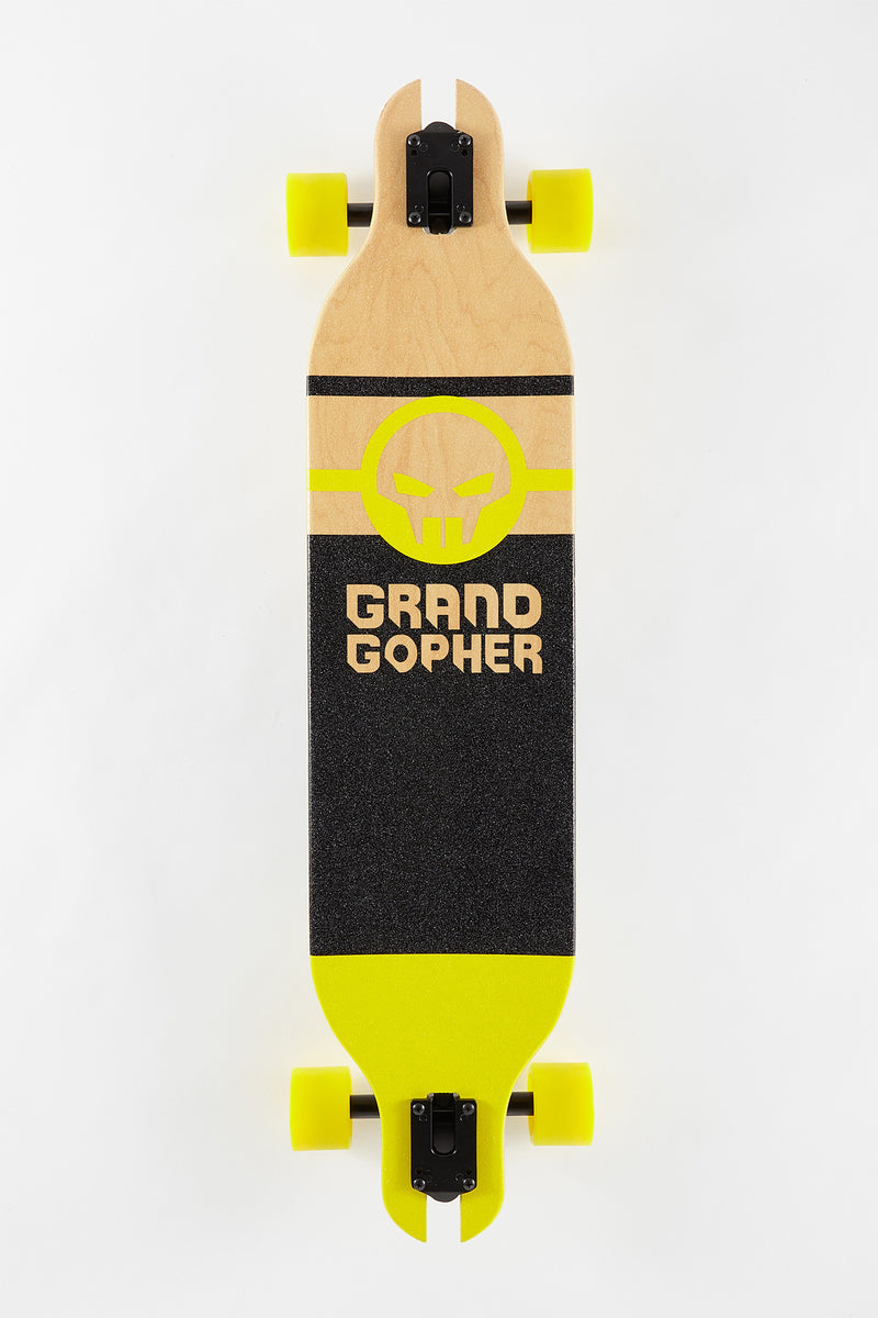 Grand Gopher Black and Yellow Longboard - 41"